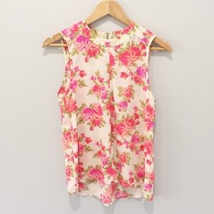 🍍Paper Crane Floral Sleeveless Top